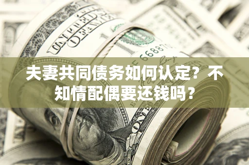 济南夫妻共同债务如何认定？不知情配偶要还钱吗？