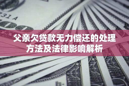 济南父亲欠贷款无力偿还的处理方法及法律影响解析