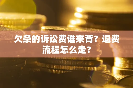 济南欠条的诉讼费谁来背？退费流程怎么走？